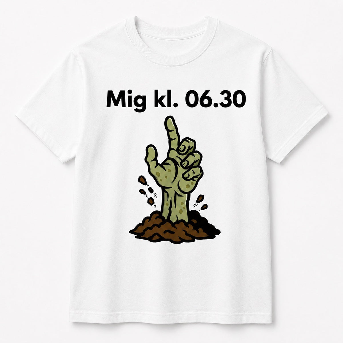 Mig kl. 06.30 – Sjov t-shirt til morgenmenneskets modsætning