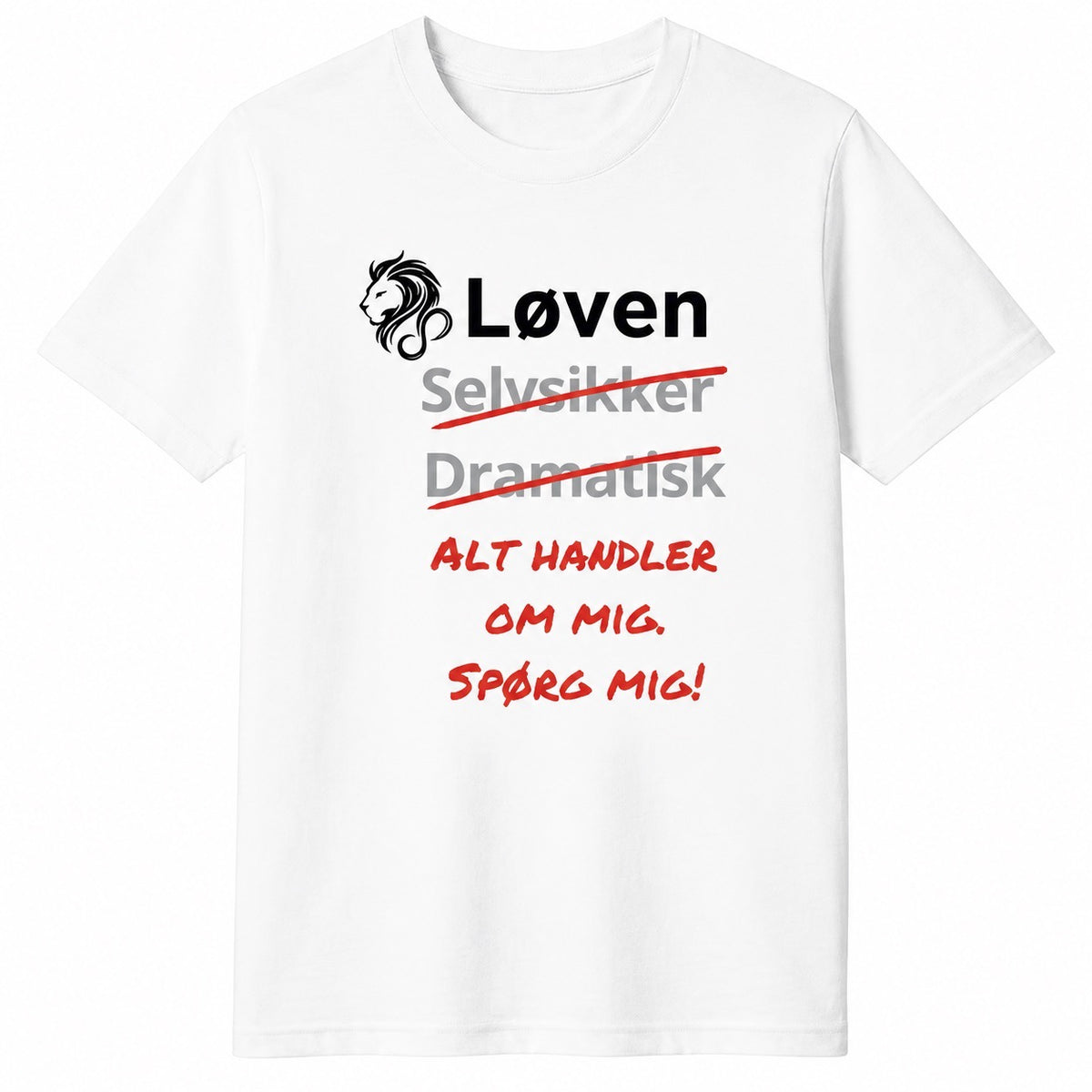 Løven horoskop t-shirt – Alt handler om mig