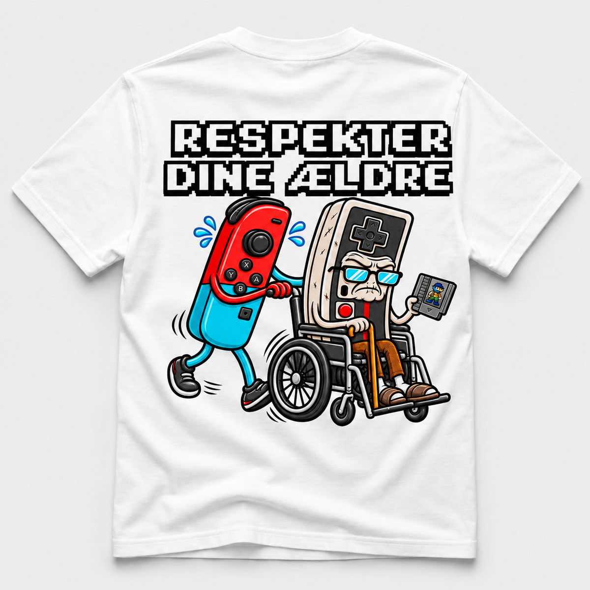 Respekter dine ældre – Retro gaming T-shirt