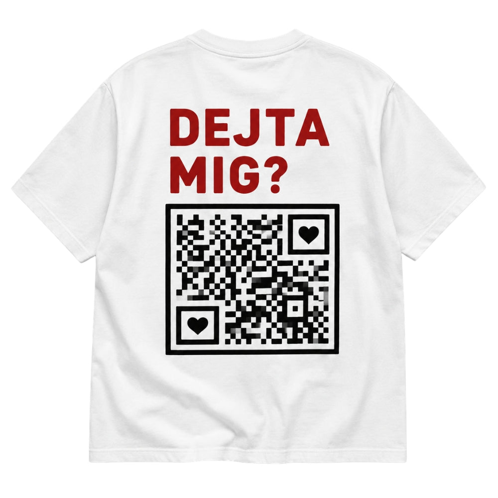 Dejta mig? – T-shirt med QR-kod