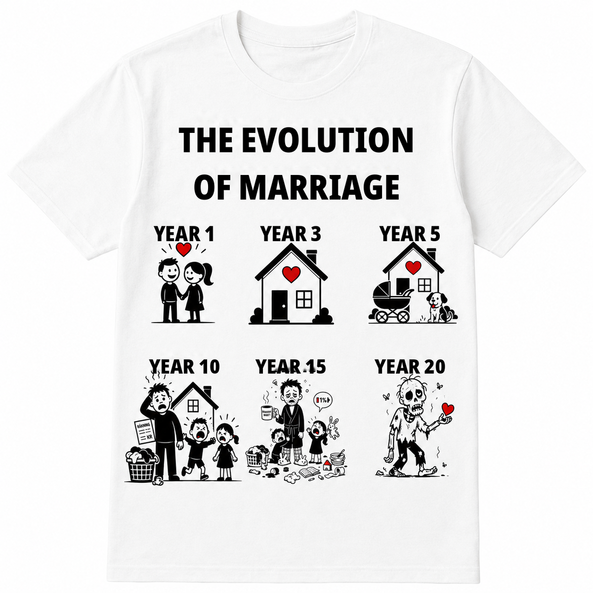 Evolution of Marriage – Funny T-shirt