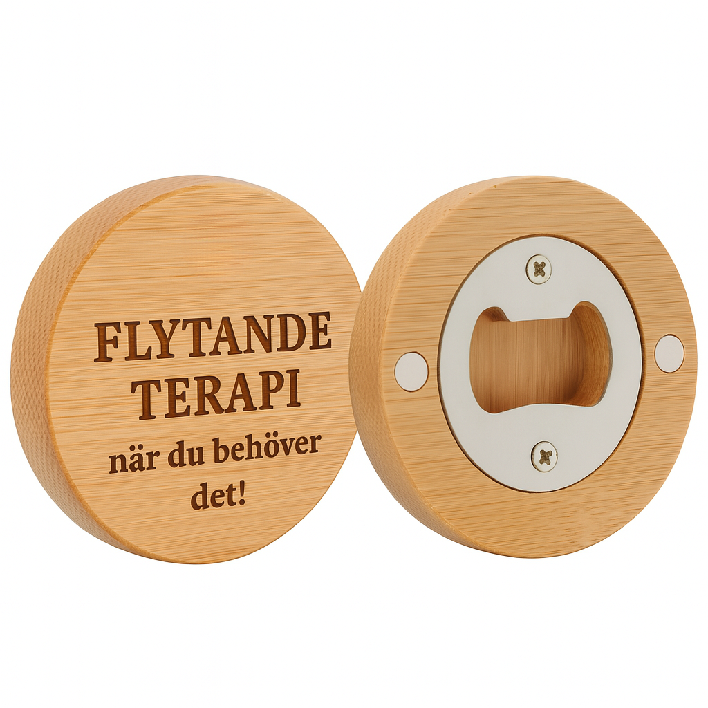 Flasköppnare / Kapsylöppnare - Trä - Rund