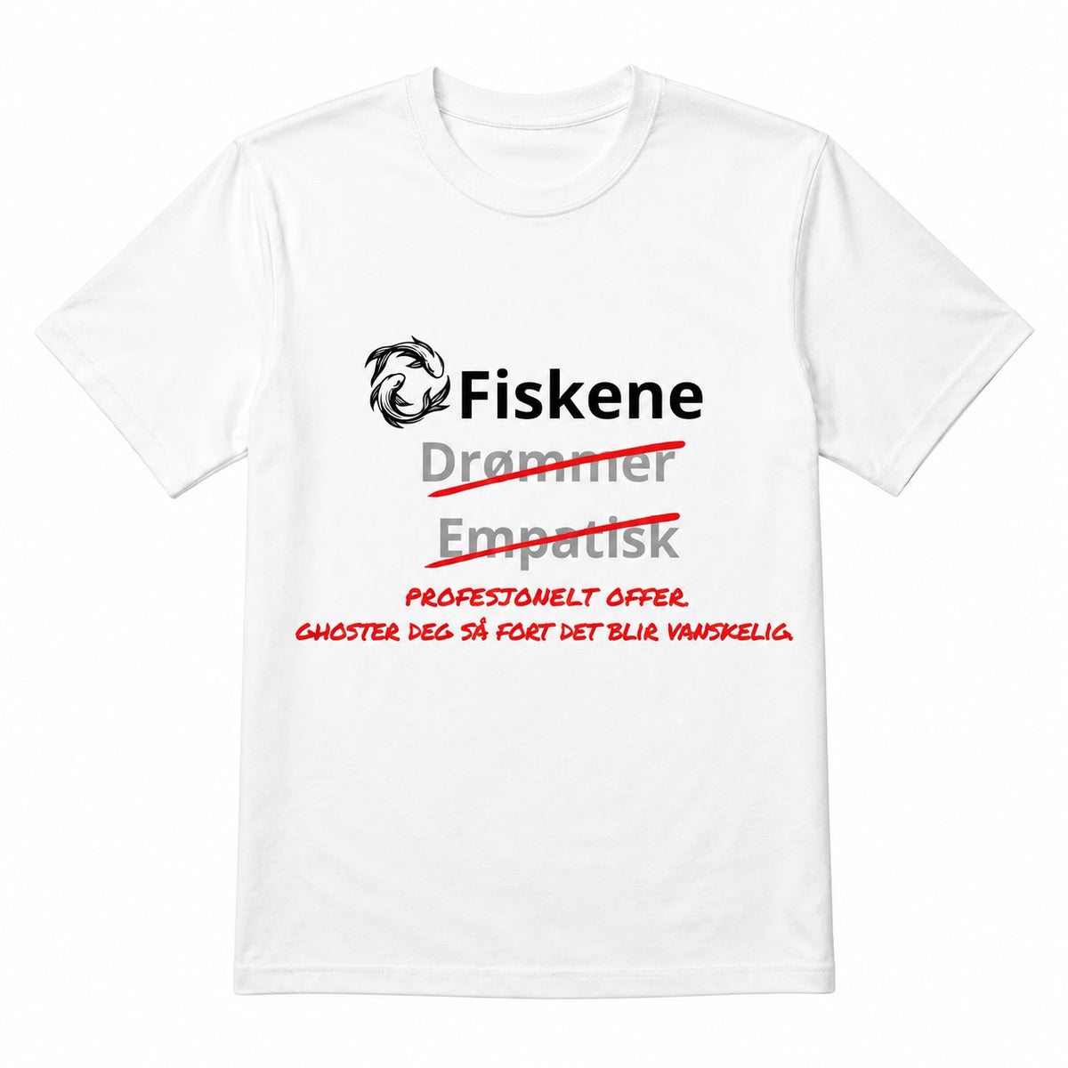 Fiskene horoskop t-skjorte – Profesjonelt offer