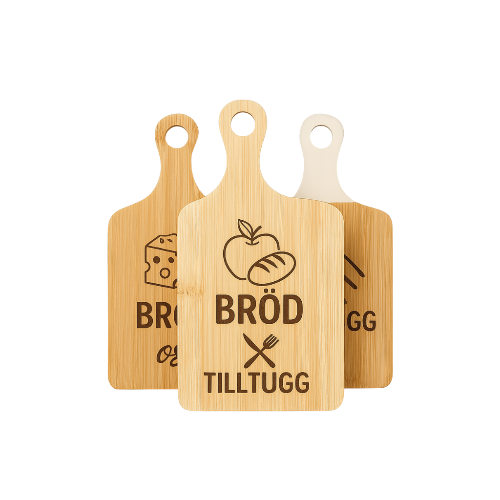 Serveringsbrädor i bambu – 4st