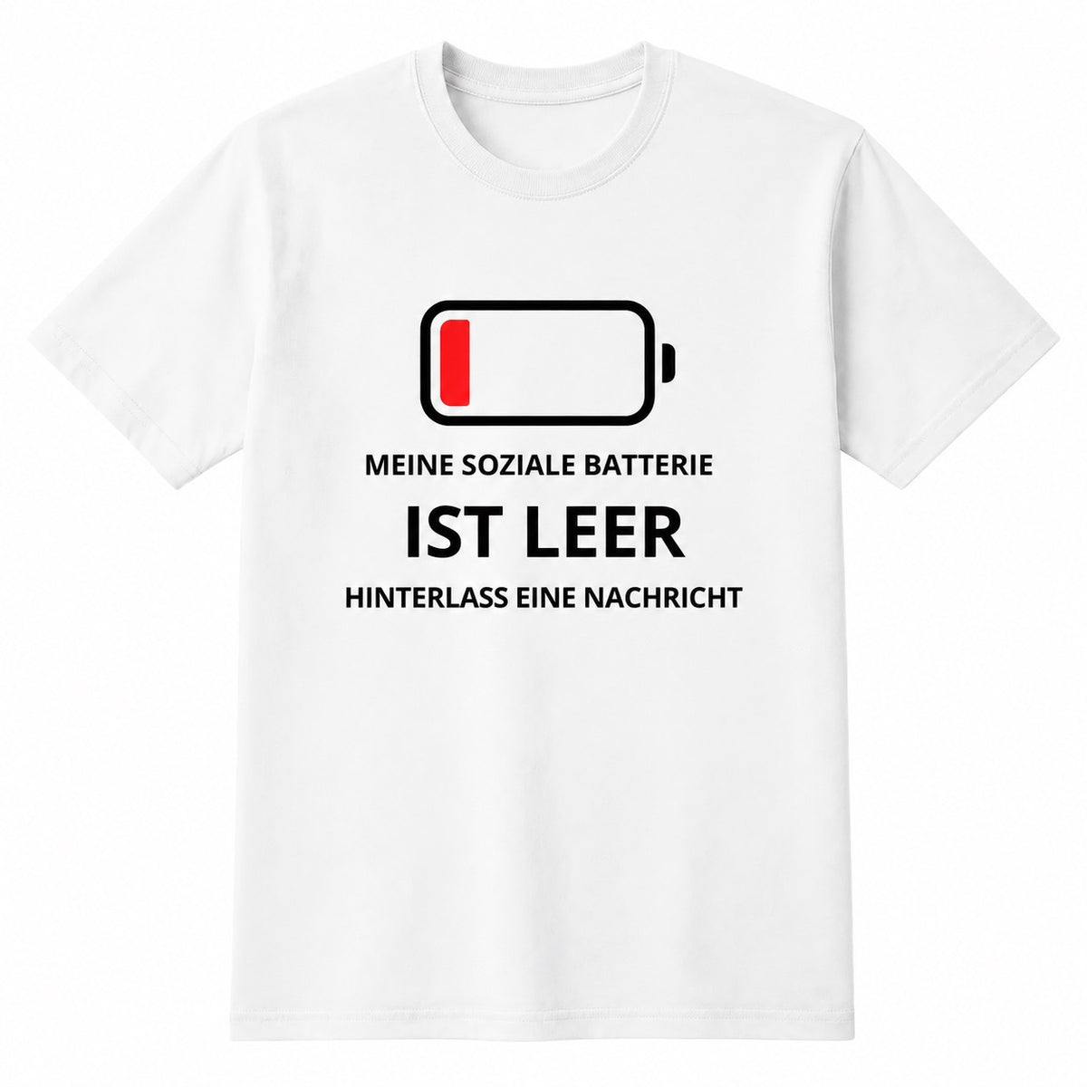 Sozialer Akku T-Shirt – Meine sozialen Batterien sind leer