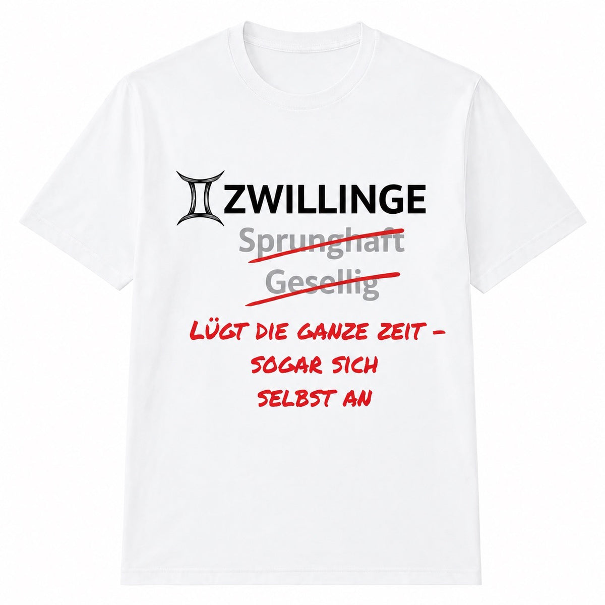 Zwillinge Horoskop-T-Shirt – Lügt die ganze Zeit