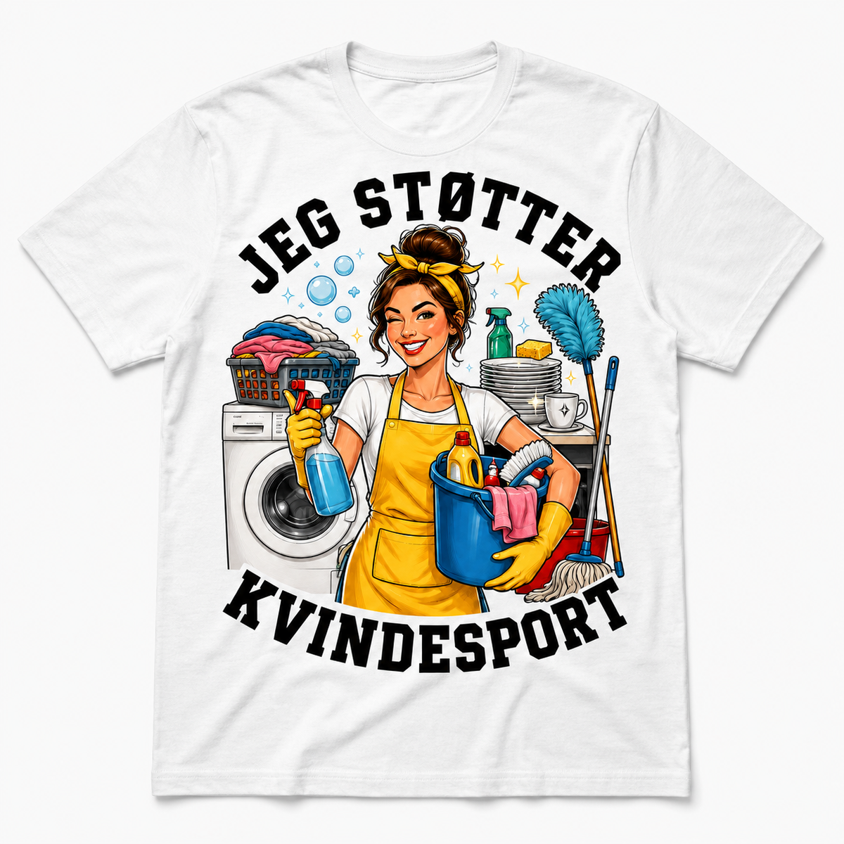Jeg støtter kvindesport – Sjov t-shirt