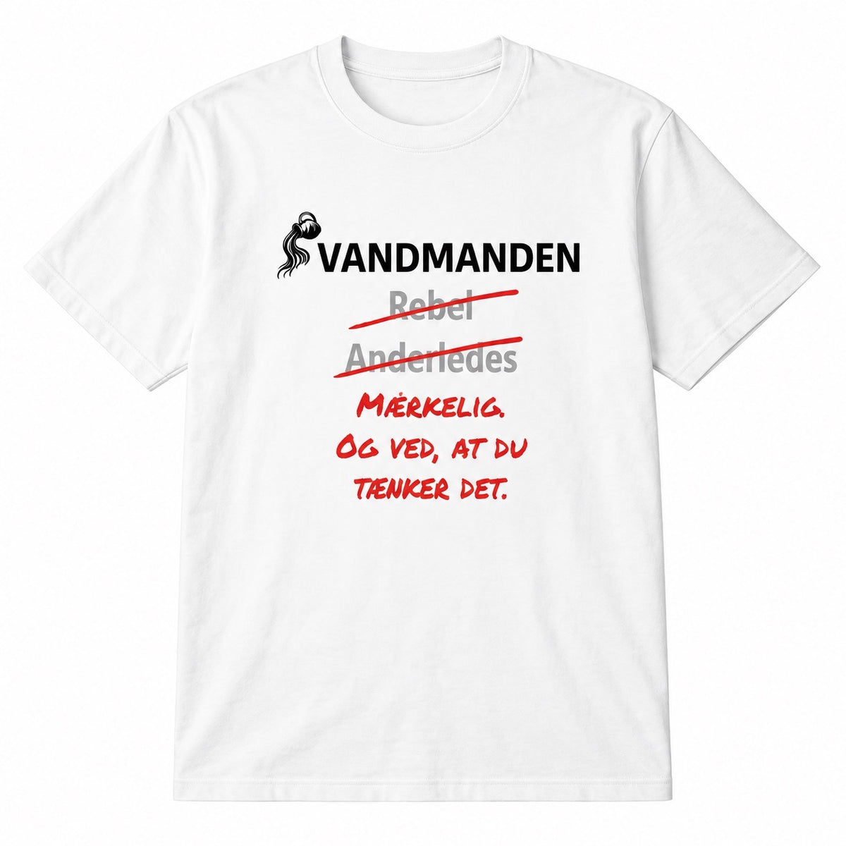 Vandmanden horoskop t-shirt – Mærkelig