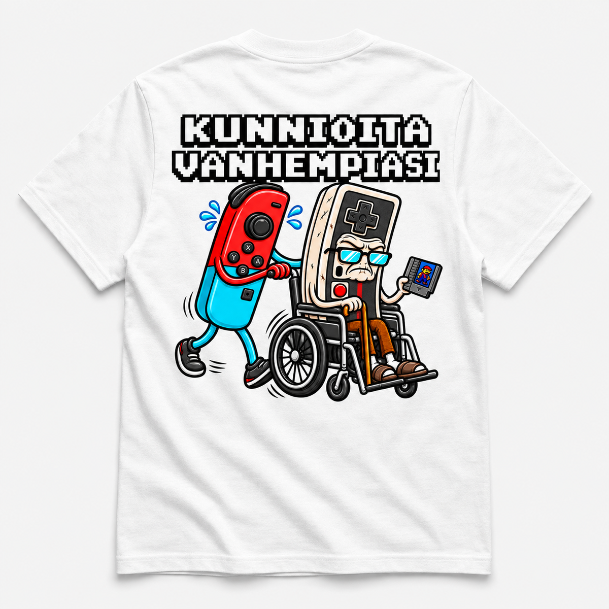 Kunnioita vanhempiasi – Retro gaming T-paita