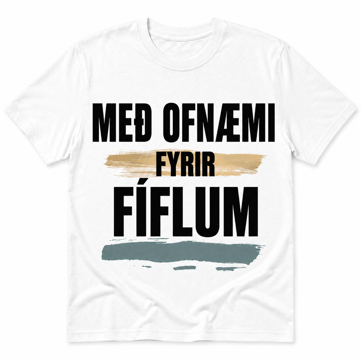 Með ofnæmi fyrir fávitum – Skemmtilegur stuttermabolur (fleiri útfærslur)