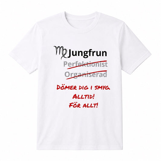 Jungfrun horoskop t-shirt – Dömer dig i smyg