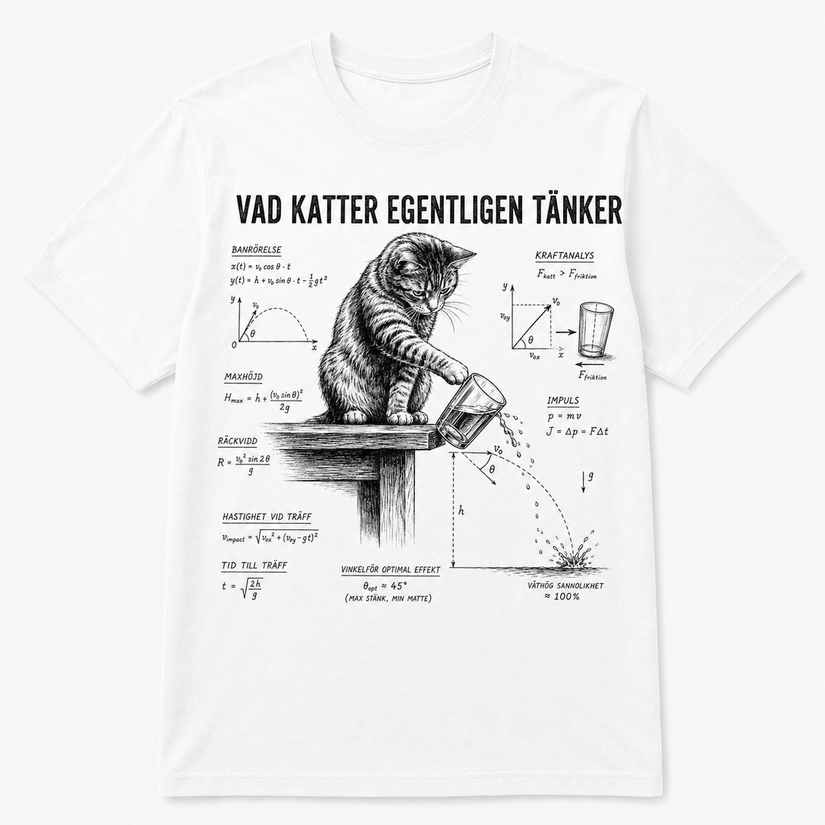 Kattens mästerplan – Rolig katt-t-shirt