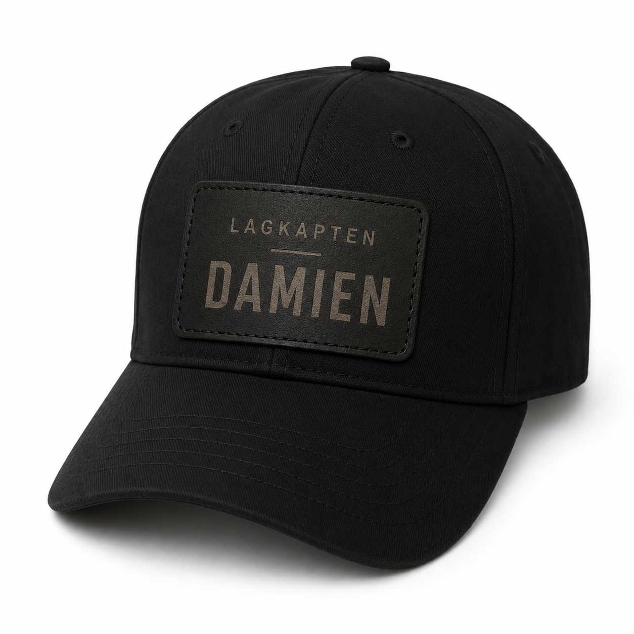 Keps med patch – Namn & initialer