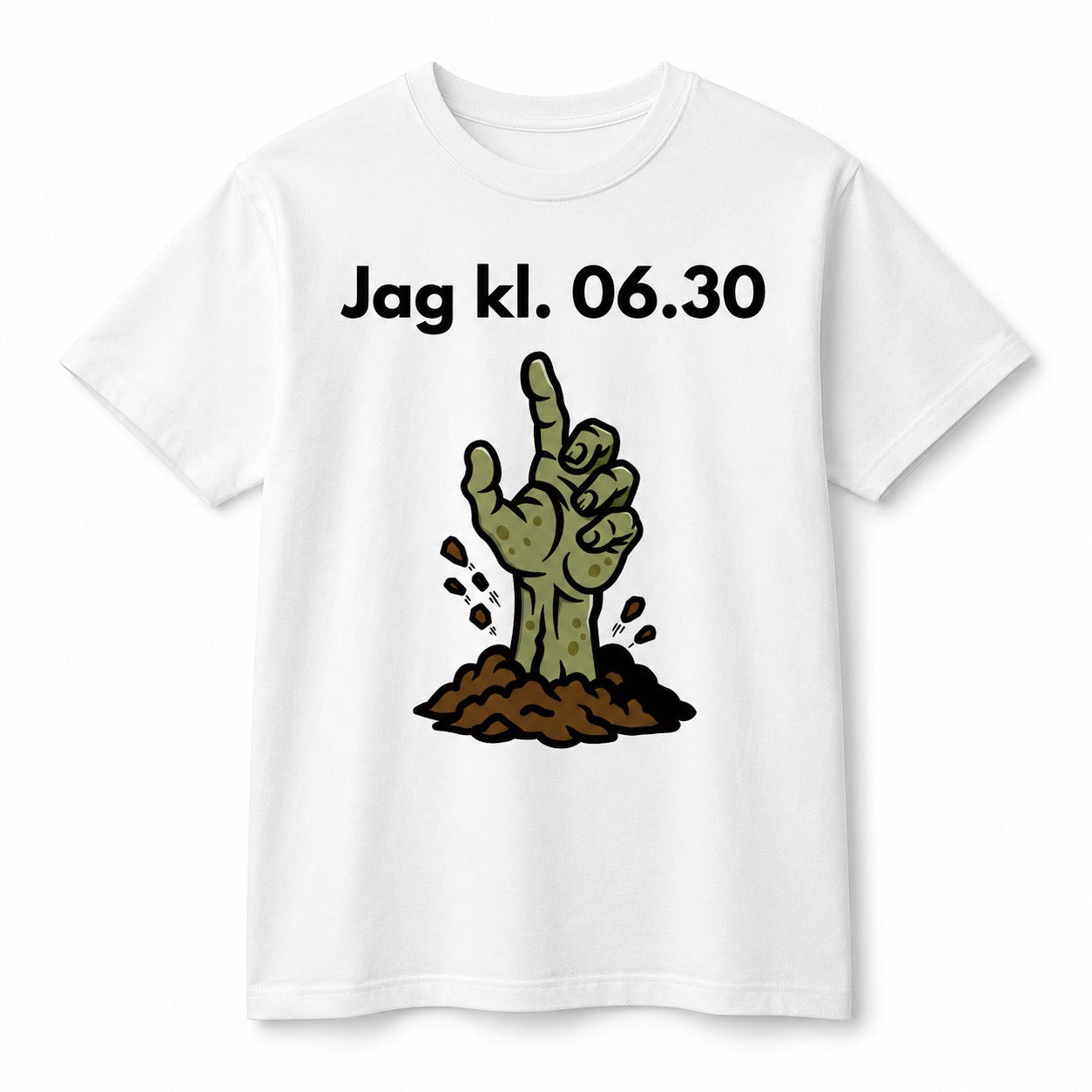 Jag kl. 06.30 – Rolig morgontrött t-shirt