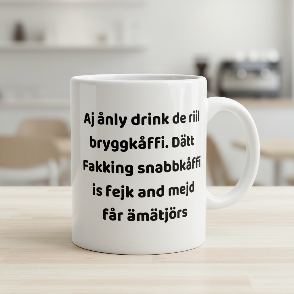 Mugg med tryck - Svengelska Edition (45 designer)