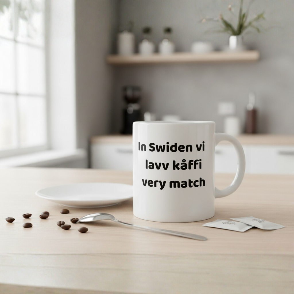 Mugg med tryck - Svengelska Edition (45 designer)