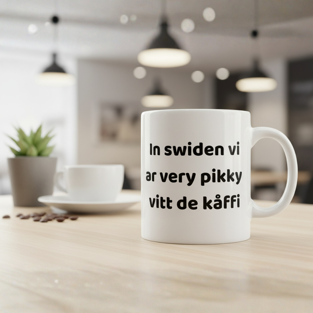 Mugg med tryck - Svengelska Edition (45 designer)