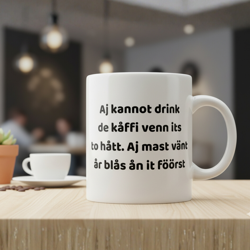 Mugg med tryck - Svengelska Edition (45 designer)