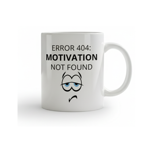 Error 404 – Motivation not found mugg