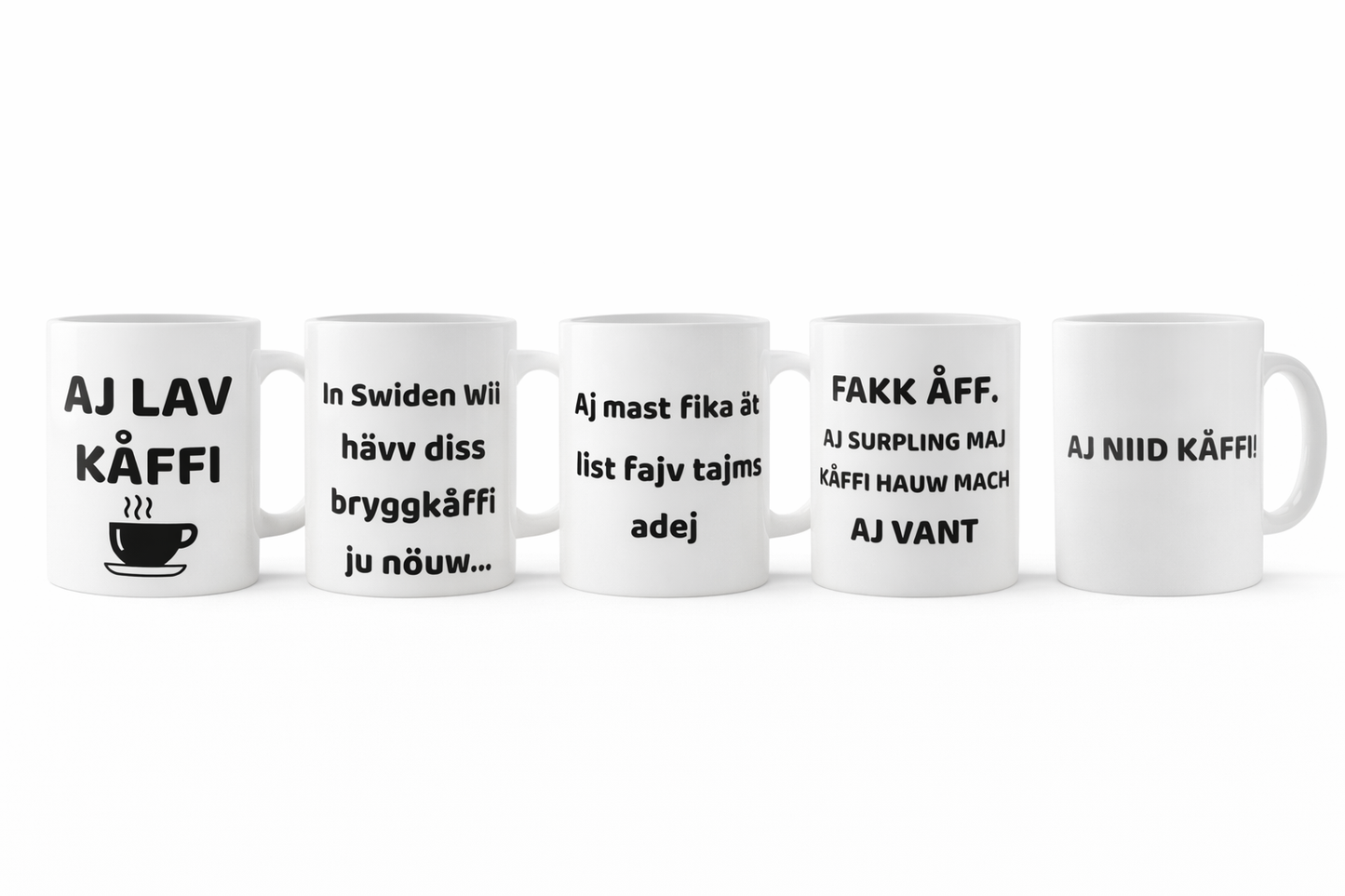 Mugg med tryck - Svengelska Edition (45 designer)
