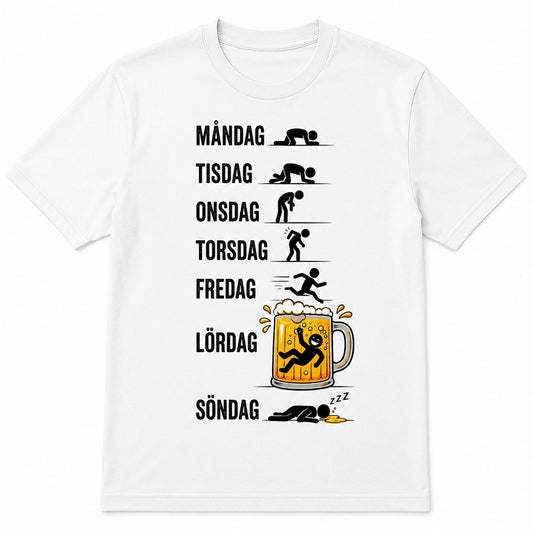 Ugen kort fortalt – Sjov øl-t-shirt