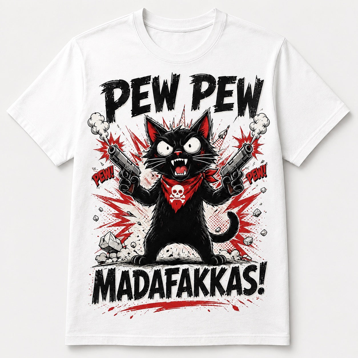 Pew Pew Madafakkas – Funny Cat T-shirt