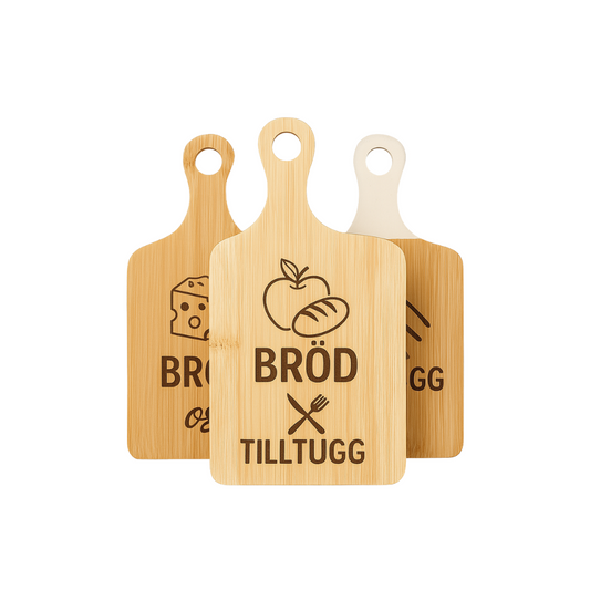 Serveringsbrädor i bambu – 4st