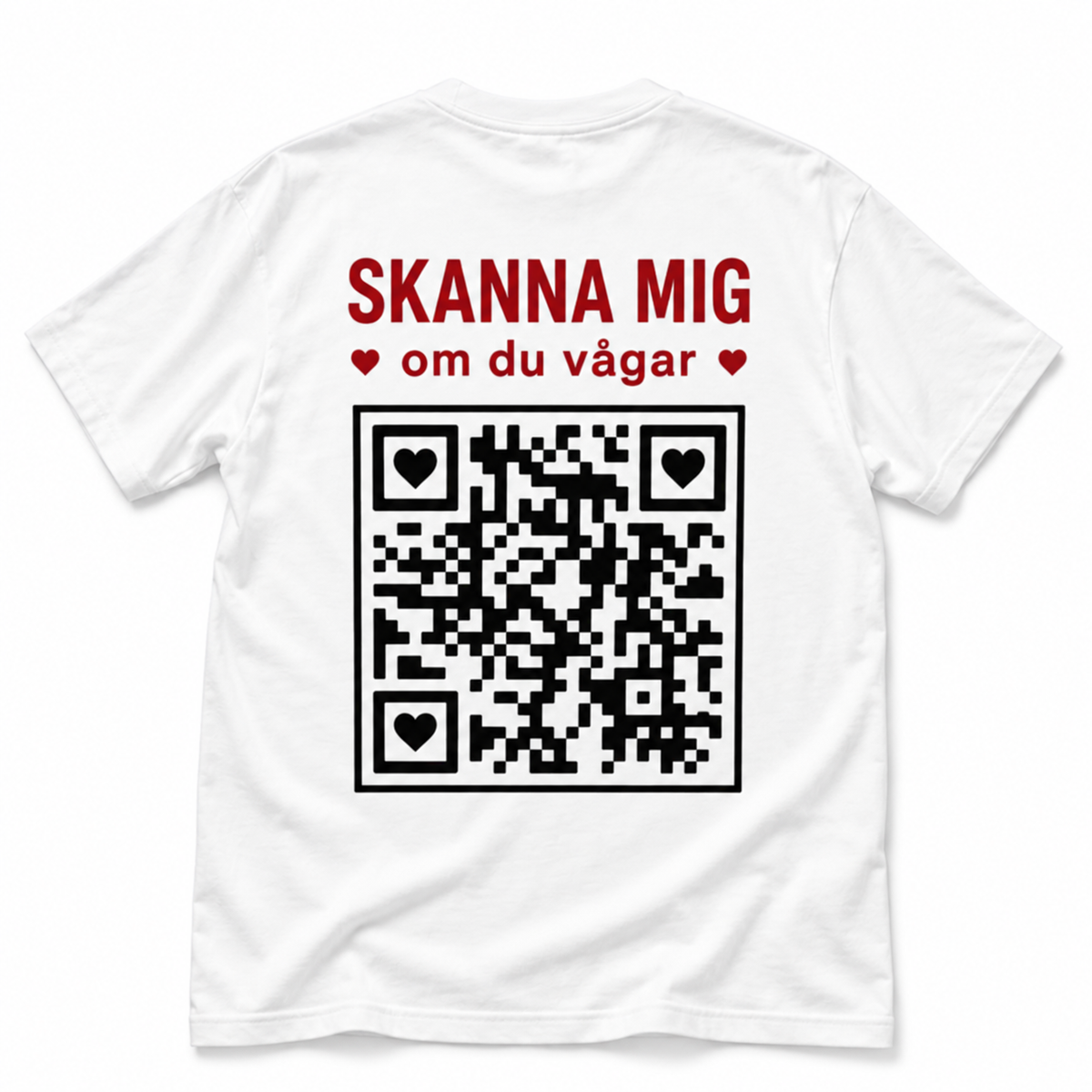 Skanna mig om du vågar – T-shirt med QR-kod