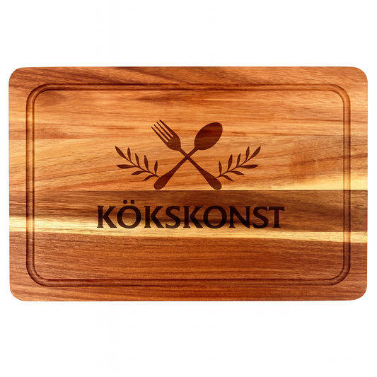Skärbräda Akaciaträ 37x25 cm