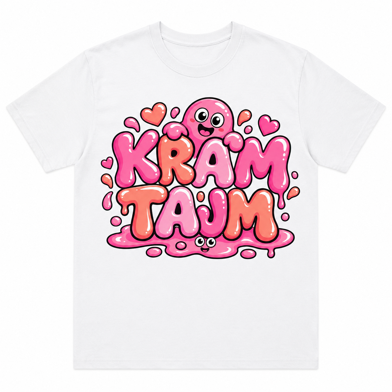 Kram Tajm – Rolig t-shirt med kärleksfullt motiv