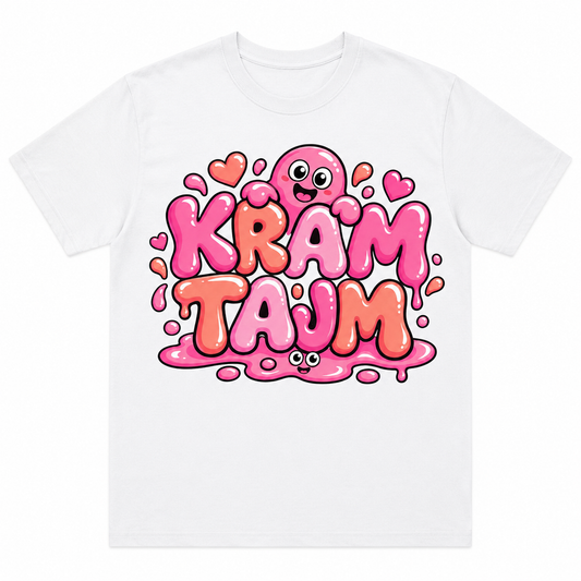 Kram Tajm – Rolig t-shirt med kärleksfullt motiv
