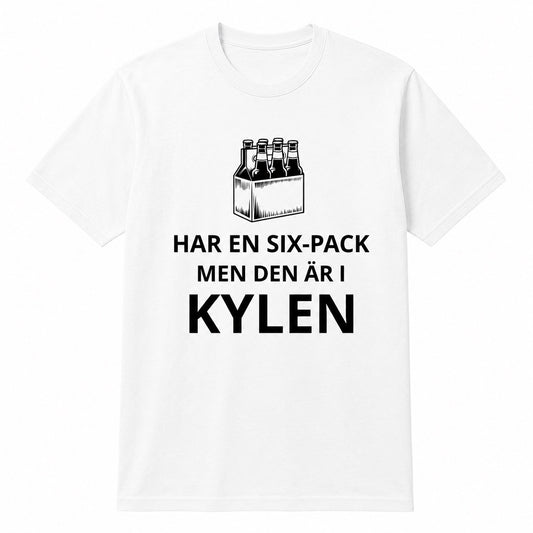 Six-pack t-shirt – Har en six-pack men den är i kylen
