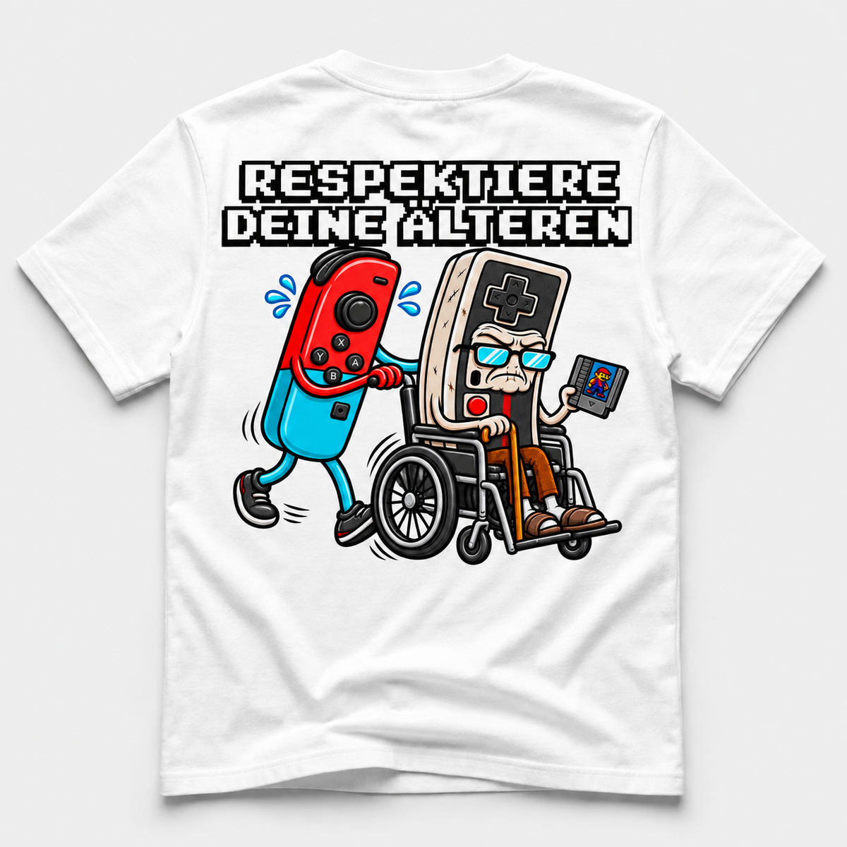 Respektiere die Älteren – Retro Gaming T-Shirt