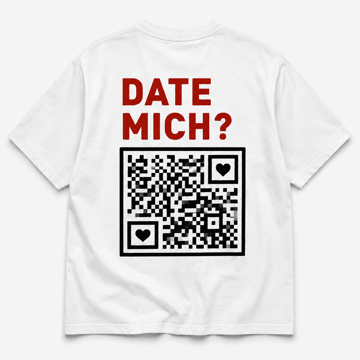 Willst du mich daten? – T-Shirt mit QR-Code